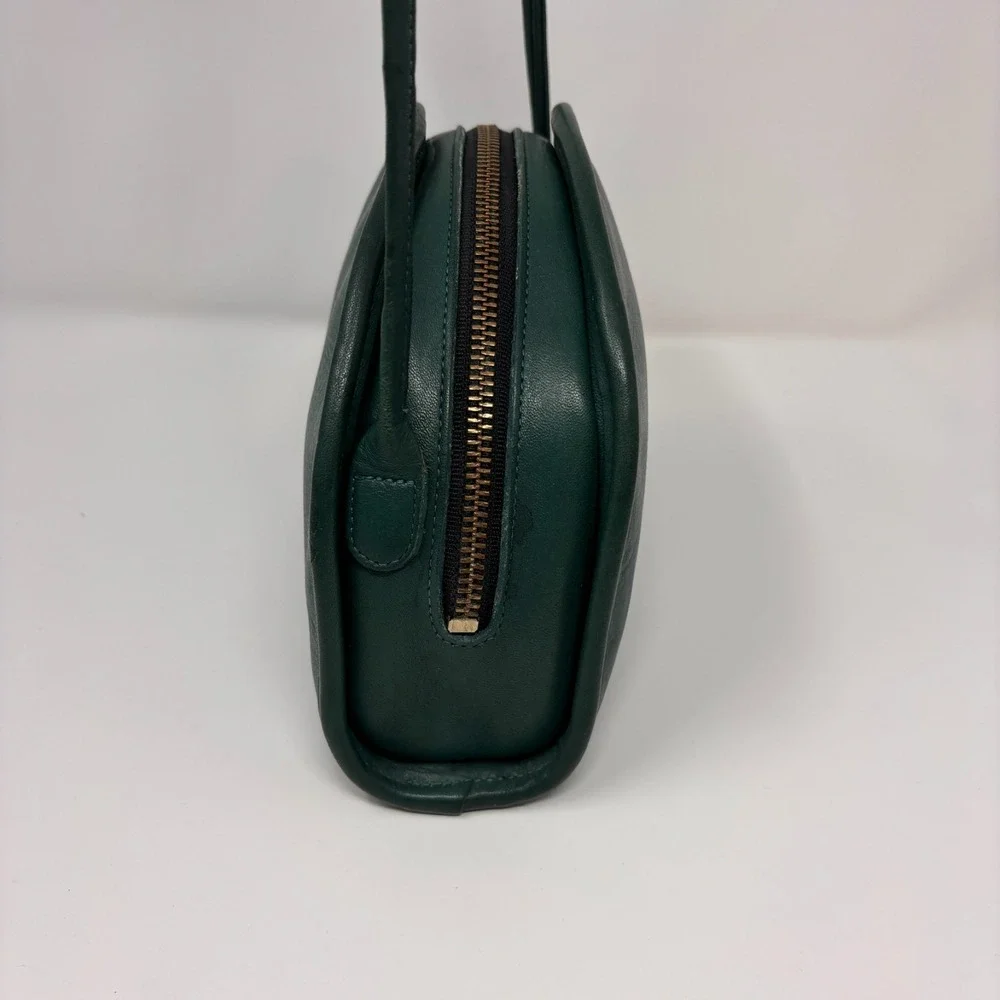 Vintage COACH Kimball Purse Jade Green Leather 9911 Crescent Crossbody USA